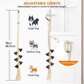 img 2 attached to 🔔 IKIJM Dog Bell for Potty Training and Sliding Doors - Adjustable Hanging Puppy Bell, Durable Cotton Rope Woven Doorbell