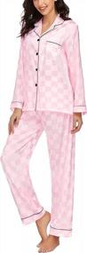 img 2 attached to Indulge In Luxurious Comfort With SWOMOG'S Silk Satin Pajama Set For Women