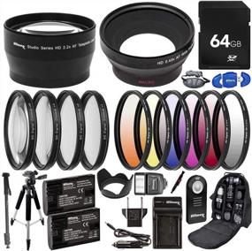 img 3 attached to Enhance Your Canon EOS Camera With Ultimaxx 58MM Accessory Kit - 2X LP-E6 Batteries, Filter Sets, Backpack & More!