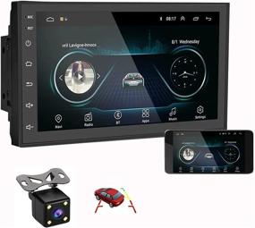 img 4 attached to 🚗 7" Touch Screen Car Radio with GPS Navigation, Bluetooth, WiFi Connect, Mirror Link for iOS/Android Phones + Backup Camera - Double Din Android Car Stereo