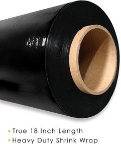 img 3 attached to SoB Black Stretch Wrap Pallet Stretch Wrap Film 18 Inch X 1000Ft X 80 Gauge(20 Micron) 4 Pack, Shrink Wrap Film Opaque Ideal For Furniture, Boxes, Pallets