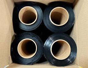 img 2 attached to SoB Black Stretch Wrap Pallet Stretch Wrap Film 18 Inch X 1000Ft X 80 Gauge(20 Micron) 4 Pack, Shrink Wrap Film Opaque Ideal For Furniture, Boxes, Pallets