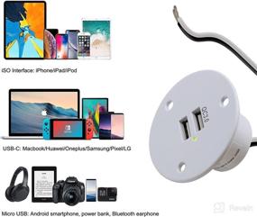 img 3 attached to 🔌 Facon 12V RV USB Outlet Socket Power: Quick Charger Dual Ports with Green Indicator Light for RV, Trailer, Camper, Boat, Marine, Motorhome