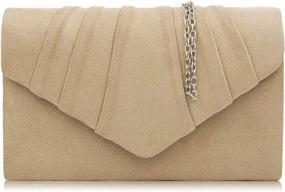 img 4 attached to 👛 Milisente Evening Pleated Envelope Clutches: Stylish Women's Handbags & Wallets for Elegant Evenings