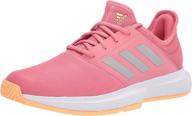 adidas womens gamecourt sneaker white women's shoes : athletic логотип