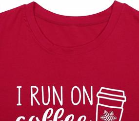img 1 attached to Women'S Short Sleeve Coffee And Christmas Cheer Shirt - Printed Graphic Top For Xmas, Holiday Season, Funny Blouse Tee With SEO Friendly Description