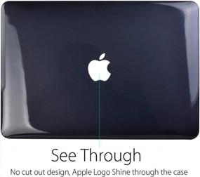 img 2 attached to UESWILL Hard Shell Чехол для MacBook Air 11 дюймов A1370 / A1465 - глянцевый кристально чистый, черный