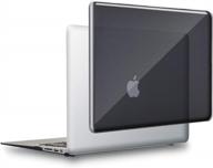 ueswill hard shell чехол для macbook air 11 дюймов a1370 / a1465 - глянцевый кристально чистый, черный логотип