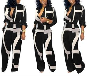 img 2 attached to 👗 Tbahhir Womens Colorblock Jumpsuit Overalls: Fashion for Women at Jumpsuits, Rompers & Overalls