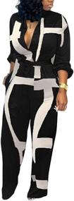 img 3 attached to 👗 Tbahhir Womens Colorblock Jumpsuit Overalls: Fashion for Women at Jumpsuits, Rompers & Overalls