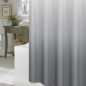 img 3 attached to Upgrade Your Bathroom With NATUROOM'S Grey Ombre Shower Curtain - Waterproof And Machine Washable (36 X 72 Inch)