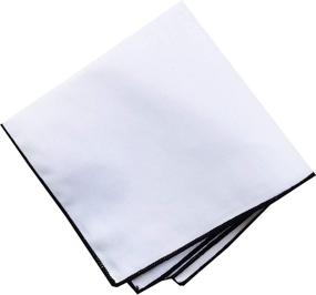 img 2 attached to Cotton Pocket Square Solid Handkerchief Men's Accessories best for Handkerchiefs