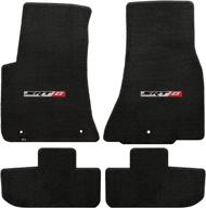 challenger ebony black floor mats - srt-8 logos | front & rear (2011-2016) logo