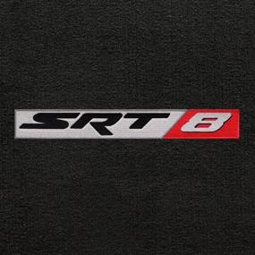 img 2 attached to Challenger Ebony Black Floor Mats - SRT-8 Logos | Front & Rear (2011-2016)