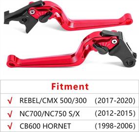 img 2 attached to Upgrade Your Ride: Fullibars Red Brake Clutch Levers Kit For Rebel 300/500 And CMX 300/500 Models