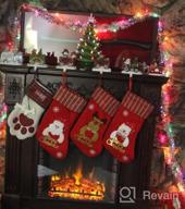 img 1 attached to Set Of 4 Buffalo Plaid Christmas Stockings For Festive Xmas Décor By Shareconn review by Danny Zapata