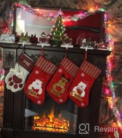 img 6 attached to Set Of 4 Buffalo Plaid Christmas Stockings For Festive Xmas Décor By Shareconn