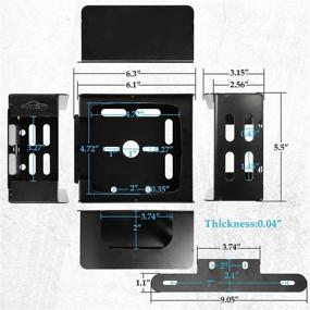 img 2 attached to 📦 Partsam Heavy Duty Steel Trailer Tail Light Mounting Box Set + License Plate Bracket – Ideal for Trailers Under 80" Boat, Truck, Marine, Camper, RV