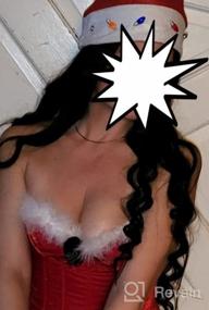 img 6 attached to Get Ready For A Naughty Christmas Party With Plus Size Santa Costume Corset Bustier In Red!