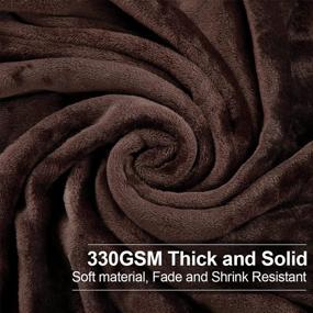 img 2 attached to Cozy Microplush Queen Size Blanket For Bed And Couch, Thermal Fleece Warmth, Lightweight And Soft, 90X90 Inches, In Chocolate Brown Shade - By EASELAND