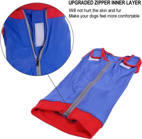 img 1 attached to 🐾 Dog Recovery Suit with Zipper: Professional Dog Onesie for Surgery, Neuter Cone E-collar Alternative, Wound Cover - Male & Female Abdominal Wounds Anti-Licking Solution