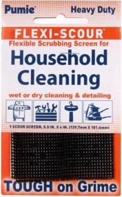 img 2 attached to Flexible Scrubbing Screens For Household Cleaning - Pack Of 48 Pumie Flexi-Scours - 5.5" X 4" Abrasive Grit Cleaning Screens For Rust, Scale, And Carbon Removal On Grills And More - Bulk Saver Pack