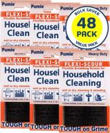 flexible scrubbing screens for household cleaning - pack of 48 pumie flexi-scours - 5.5" x 4" abrasive grit cleaning screens for rust, scale, and carbon removal on grills and more - bulk saver pack logo
