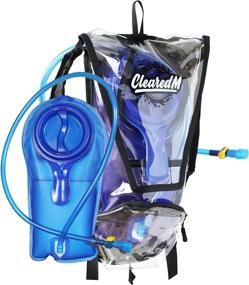 img 4 attached to 🎒 ClearedM Clear Hydration Pack - Stay Hydrated with this Clear Backpack and 1.5L Water Bladder, Ideal for Festivals and Raves