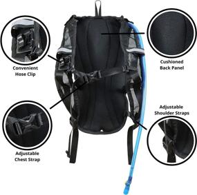 img 2 attached to 🎒 ClearedM Clear Hydration Pack - Stay Hydrated with this Clear Backpack and 1.5L Water Bladder, Ideal for Festivals and Raves