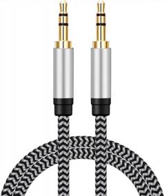 img 3 attached to MORELECS Aux Cord, 3.5Mm Audio Cable Nylon Braided Aux Cable (4FT,Hi-Fi Sound), 3.5Mm Male To Male AUX Cord For Car, Headphones, Home Stereos, Speaker, IPhone, IPad, IPod, Echo & More