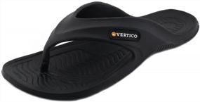 img 4 attached to Vertico - Quick-Dry Rubber Shower Flip Flops: Lightweight And Protective Sandals