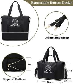img 1 attached to Terzini Bear Mommy Bag – Diaper Tote for Hospital & Travel with Insulated Bottle Pockets