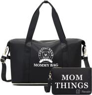 terzini bear mommy bag – diaper tote for hospital & travel with insulated bottle pockets logo
