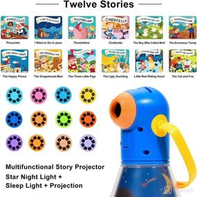 img 3 attached to 🌙 MiDeer Moonlight Story Projector Kids Storybook Torch with 12pcs Story Reels, Toddler Flashlight Toys with 12 Classical Fairy Tales, Birthday Gift for Age 3 4 5