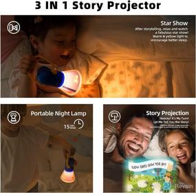 img 1 attached to 🌙 MiDeer Moonlight Story Projector Kids Storybook Torch with 12pcs Story Reels, Toddler Flashlight Toys with 12 Classical Fairy Tales, Birthday Gift for Age 3 4 5