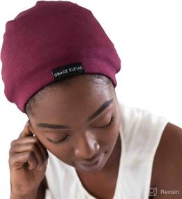img 4 attached to Grace Eleyae Satin Lined Beanie for Women: Essential Accessories and Tools