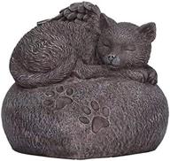 🐾 pacific giftware pet memorial sleeping angel cat footprint rock urn - 30 cubic inches (bottom load) логотип