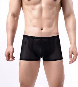 img 3 attached to Men'S Underwear Sexy Mesh Breathable Boxer Briefs Low Rise Cool Boxers Pack Set