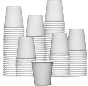 img 4 attached to 🥤 200 Pack 3 Oz Disposable Paper Cups - Ideal for Espresso, Bathroom, Mouthwash & Small Uses