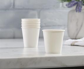 img 1 attached to 🥤 200 Pack 3 Oz Disposable Paper Cups - Ideal for Espresso, Bathroom, Mouthwash & Small Uses