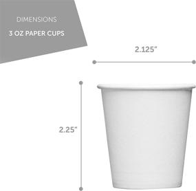 img 3 attached to 🥤 200 Pack 3 Oz Disposable Paper Cups - Ideal for Espresso, Bathroom, Mouthwash & Small Uses