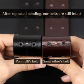 img 1 attached to Double Prong Leather Heavy Grommet Men's Accessories : Belts