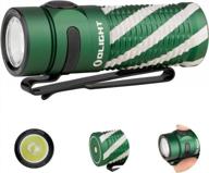 olight baton3: ultra-compact 1,200 lumens rechargeable edc flashlight in christmas green for outdoor adventures and household needs logo