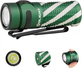 img 4 attached to OLIGHT Baton3: Ultra-Compact 1,200 Lumens Rechargeable EDC Flashlight In Christmas Green For Outdoor Adventures And Household Needs