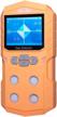 4 gas monitor detector with alarm - handheld professional multi gas meter for o2, h2s, ex, and co, featuring color display and 2500mah battery, in orange logo