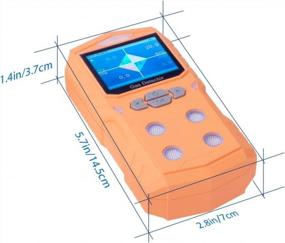 img 3 attached to 4 Gas Monitor Detector With Alarm - Handheld Professional Multi Gas Meter For O2, H2S, EX, And Co, Featuring Color Display And 2500MAh Battery, In Orange