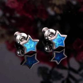 img 3 attached to Shine Bright With CiNily'S Gold Plated Star And Moon Earrings: Perfect For Girls And Women