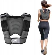 ritfit weighted vest 8 10 12 15 20 lbs for men & women - adjustable straps, reflective strips - strength training and muscle building with neoprene fabric логотип