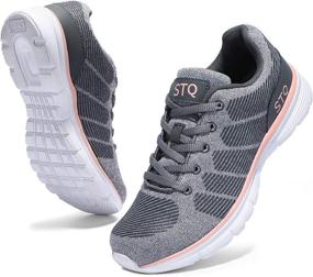 img 4 attached to STQ Running Breathable Comfortable Sneakers Women's Shoes : Athletic