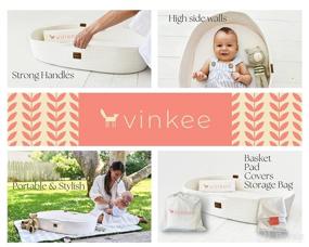 img 1 attached to Premium Baby Changing Basket: Portable Table Topper with Waterproof Covers and Bag - Stylish Boho Moses Basket Nursery Decor - Diaper Changing Station